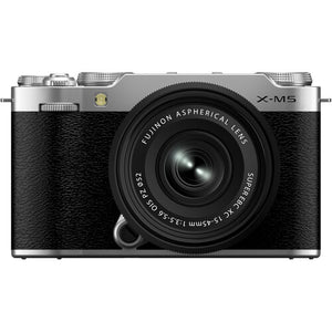 FUJIFILM X-M5 body, Silfur + XC15-45mm